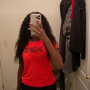 brand: PINK       orange shirt